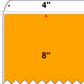 4 X 8 Premium Paper Thermal Transfer Label - Perforated - PMS 135 Pastel Orange 135 - 8" Roll - Permanent