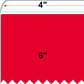 4 X 6 Premium Paper Thermal Transfer Label - Perforated - Red 185 - 8" Roll - Permanent