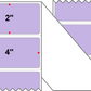 Fanfolded - 4 X 2 Premium Paper Direct Thermal Label - PMS 2635 Lavender/Light Purple 2635 - Permanent