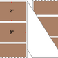 Fanfolded - 3 X 2 Premium Paper Thermal Transfer Label - PMS 479 Brown 479 - Permanent