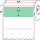 3 X 1 Premium Paper Direct Thermal Label - Perforated - Green 345 - 8" Roll - Permanent