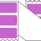 Fanfolded - 4 X 1 Premium Paper Direct Thermal Label - PMS 252 Light Purple 252 - Permanent