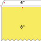 4 X 8 Premium Paper Thermal Transfer Label - Perforated - PMS 100 Light Yellow 100 - 8" Roll - Permanent