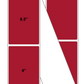 Fanfolded - 4 X 6.5 Premium Paper Thermal Transfer Label - PMS 187 Dark Red 187 - Permanent