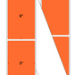 Fanfolded - 3 X 5 Premium Paper Thermal Transfer Label - PMS 021 Orange 21 - Permanent