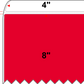 4 X 8 Premium Paper Thermal Transfer Label - Perforated - PMS 185 Red 185 - 4" Roll - Permanent