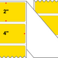 Fanfolded - 4 X 2 Premium Paper Thermal Transfer Label - Pantone Yellow Yellow - Permanent