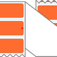 Fanfolded - 4 X 1 Premium Paper Thermal Transfer Label - PMS 021 Orange 21 - Permanent