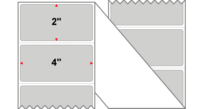 Fanfolded - 4 X 2 Premium Paper Thermal Transfer Label - PMS Cool Gray 2 Cool Gray 2 - Permanent