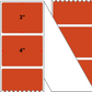 Fanfolded - 4 X 3 Premium Paper Direct Thermal Label - PMS 173 Dark Orange 173 - Permanent
