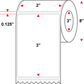 2 X 3 Premium Paper Direct Thermal Label - Perforated - White - 8" Roll - Permanent