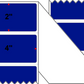Fanfolded - 4 X 2 Premium Paper Direct Thermal Label - PMS Reflex Blue Reflex Blue - Permanent