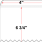 4 X 6.75 Premium Paper Direct Thermal Label - Perforated - White - 5" Roll - Permanent