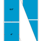 Fanfolded - 4 X 6.5 Premium Paper Thermal Transfer Label - Fluorescent Blue 801 - Permanent