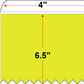 4 X 6.5 Economy Paper Thermal Transfer Label - Perforated - Yellow 809 - 8" Roll - Permanent