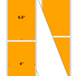 Fanfolded - 4 X 6.5 Premium Paper Direct Thermal Label - PMS 135 Pastel Orange 135 - Permanent