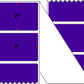 Fanfolded - 3 X 2 Premium Paper Thermal Transfer Label - Pantone Violet (Dark) Pantone Violet (Dark) - Permanent