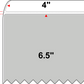 4 X 6.5 Premium Paper Direct Thermal Label - Perforated - PMS Cool Gray (Light) Gray Light - 8" Roll - Permanent