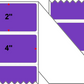 Fanfolded - 4 X 2 Premium Paper Direct Thermal Label - PMS 266 Violet 266 - Permanent