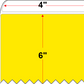 4 X 6 Economy Paper Direct Thermal Label - Perforated - FL Yellow 803 - 8" Roll - Permanent