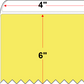 4 X 6 Premium Paper Thermal Transfer Label - Perforated - Light Yellow 100 - 8" Roll - Permanent