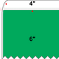 4 X 6 Premium Paper Direct Thermal Label - Perforated - PMS 354 Green 354 - 8" Roll - Permanent