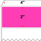 4 X 2 Premium Paper Thermal Transfer Label - Perforated - Fluorescent Pink 806 - 4" Roll - Permanent