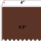 4 X 6.5 Premium Paper Direct Thermal Label - Perforated - PMS 4695 Dark Brown 4695 - 4" Roll - Permanent