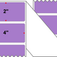 Fanfolded - 4 X 2 Premium Paper Thermal Transfer Label - PMS 2577 Light Violet 2577 - Permanent