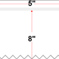 5 X 8 Premium Paper Thermal Transfer Label - Perforated - White - 8" Roll - Permanent
