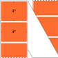 Fanfolded - 4 X 3 Premium Paper Thermal Transfer Label - PMS 021 Orange 21 - Permanent