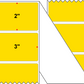 Fanfolded - 3 X 2 Premium Paper Thermal Transfer Label - Pantone Yellow Yellow - Permanent