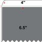 4 X 6.5 Premium Paper Direct Thermal Label - Perforated - PMS Cool Gray 9 (Very Dark) Gray 9 - 8" Roll - Permanent