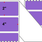 Fanfolded - 4 X 2 Premium Paper Direct Thermal Label - PMS 265 Medium Violet 265 - Permanent
