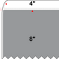 4 X 8 Premium Paper Direct Thermal Label - Perforated - PMS Cool Gray 7 (Dark) Gray 7 - 4" Roll - Permanent