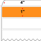 4 X 1 Premium Paper Thermal Transfer Label - Perforated - PMS 1495 Orange/Peach 1495 - 8" Roll - Permanent