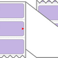 Fanfolded - 4 X 1 Premium Paper Thermal Transfer Label - PMS 2635 Lavender/Light Purple 2635 - Permanent