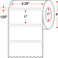 2.25 X 1 Premium Paper Direct Thermal Label - Perforated - White - 4" Roll - Permanent