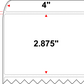 4 X 2.88 Polyester Thermal Transfer Label - No Perf - White - 8" Roll - Permanent