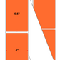 Fanfolded - 4 X 6.5 Premium Paper Direct Thermal Label - PMS 021 Orange 21 - Permanent