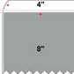 4 X 8 Premium Paper Direct Thermal Label - Perforated - PMS 422 Gray (Medium) 422 - 8" Roll - Permanent