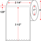 2.25 X 3.5 Premium Paper Direct Thermal Label - Perforated - White - 5" Roll - Permanent , Freezer