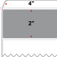4 X 2 Premium Paper Thermal Transfer Label - Perforated - PMS Cool Gray 7 (Dark) Gray 7 - 4" Roll - Permanent