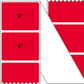 Fanfolded - 4 X 3 Premium Paper Direct Thermal Label - PMS 185 Red 185 - Permanent