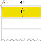 4 X 1 Premium Paper Direct Thermal Label - Perforated - PMS 3955 Yellow/Green 3955 - 8" Roll - Permanent