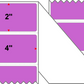 Fanfolded - 4 X 2 Premium Paper Thermal Transfer Label - PMS 252 Light Purple 252 - Permanent