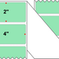 Fanfolded - 4 X 2 Premium Paper Thermal Transfer Label - PMS 351 Light Green 351 - Permanent