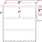 3 X 1 Premium Paper Direct Thermal Label - Perforated - White - 8" Roll - Removable