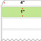 4 X 1 Premium Paper Thermal Transfer Label - Perforated - PMS 365 Light Green/Yellow 365 - 4" Roll - Permanent