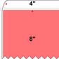 4 X 8 Premium Paper Thermal Transfer Label - Perforated - Fluorescent Red 805 - 4" Roll - Permanent